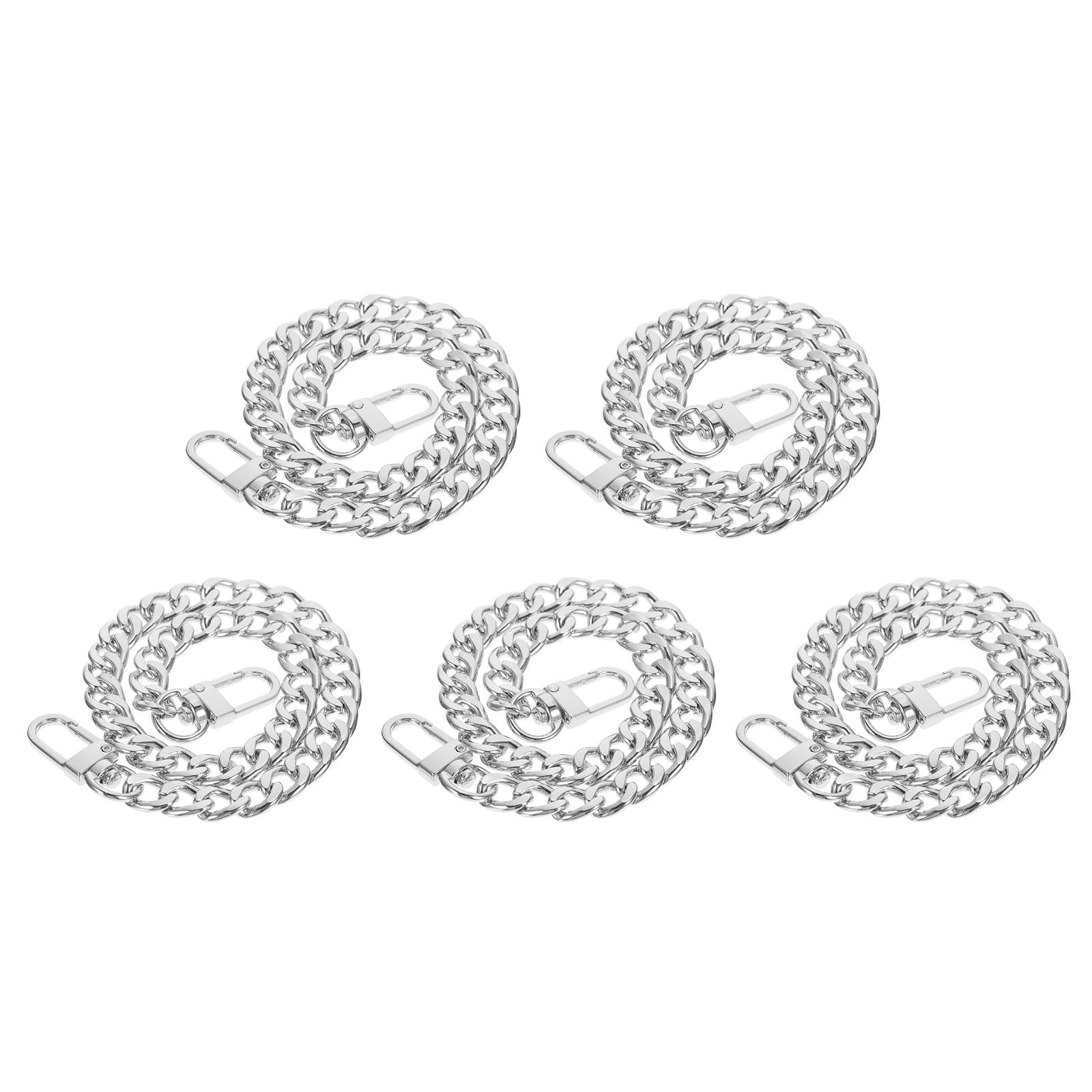 5 Pcs Bag Replacement Chain Bag Chain Flat Chain Shiny Bag Chain