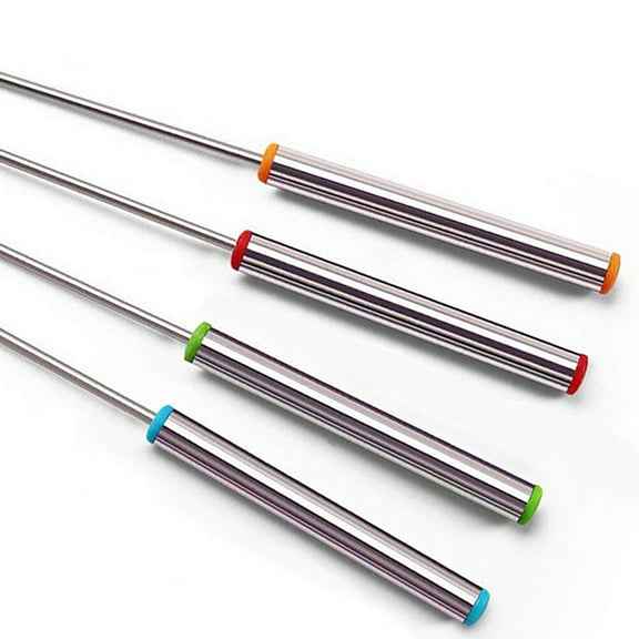 5 Pcs Baking Sticks Barbecue Forks Colorful Grill Fork Sausage Skewers Roasting Sticks Hot Dog Roasting Forks