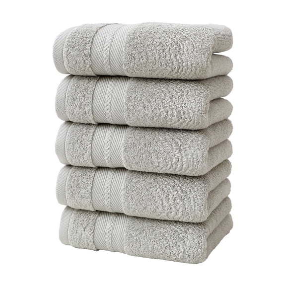5 Pcs Bath Towels Set For Bathroom,Thick Soft Absorbent Towel Set, Cotton Blend, Ultra Soft, Quick Drying, Modern Minimalist, Family Bathroom, Daily Use
