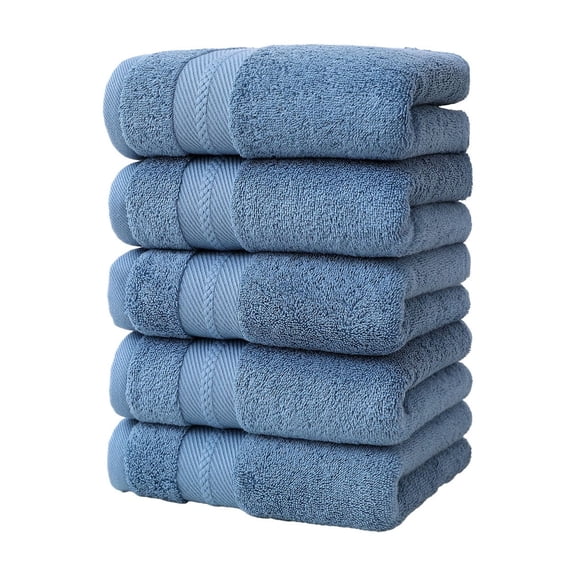 5 Pcs Bath Towels Set For Bathroom,Thick Soft Absorbent Towel Set, Cotton Blend, Ultra Soft, Quick Drying, Modern Minimalist, Family Bathroom, Daily Use