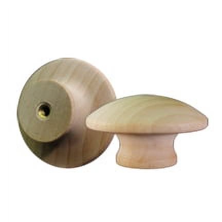5 Pcs Birch End Grain Wooden Knobs 1-1/2" w/ Insert