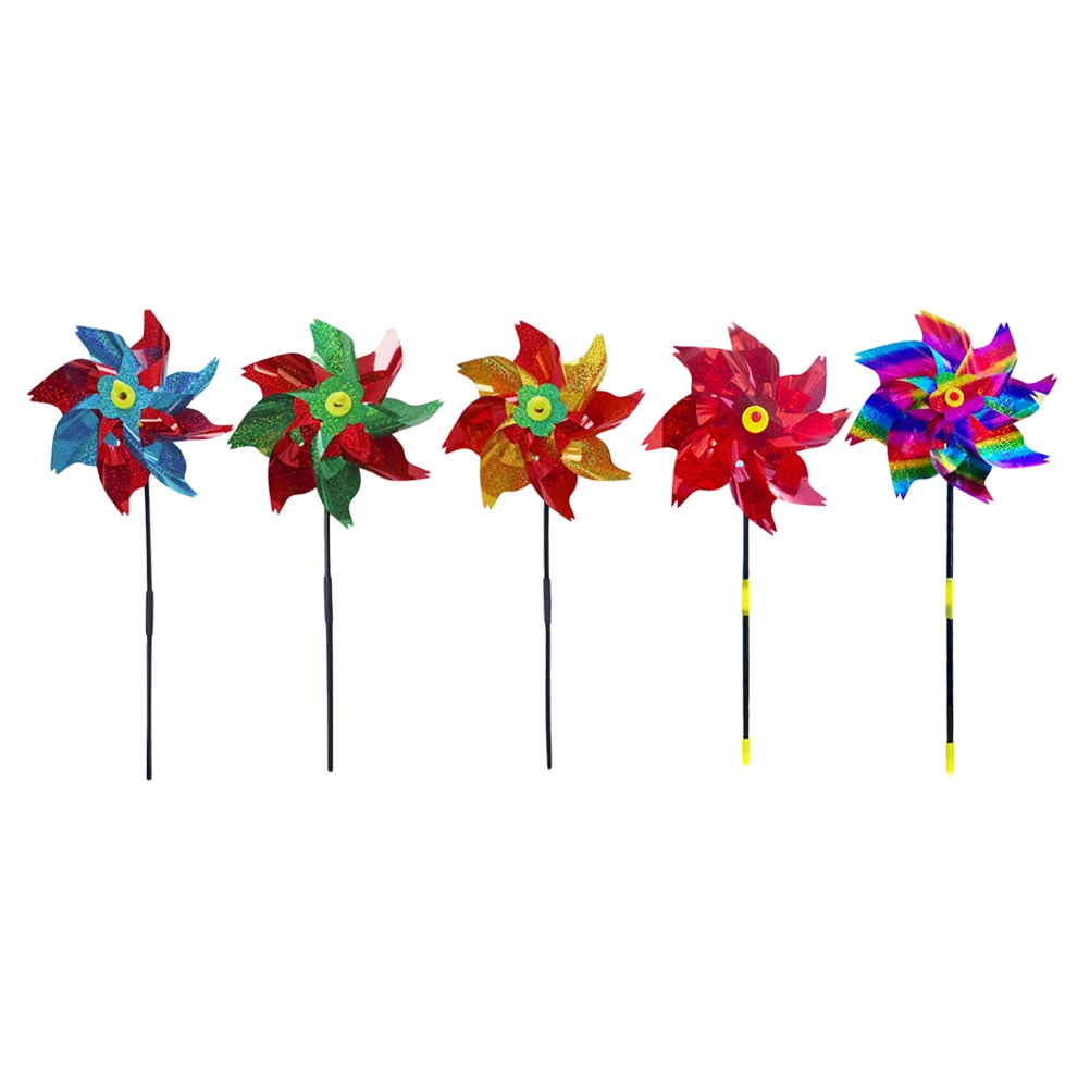5 Pcs Bird Spikes Pest Repellent Device Bird Repellent Windmill Water