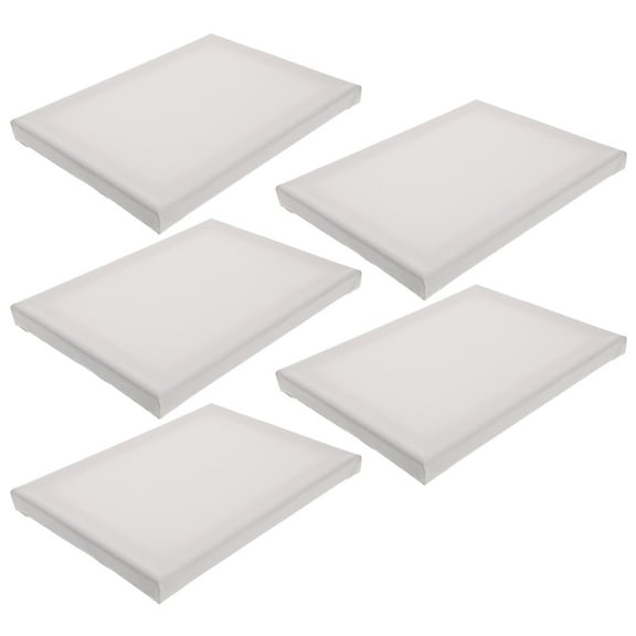 5 Pcs Blank Canvas Watercolor Paint Pouring Supplies Oil Square Frame Stretched Canvases 6x8 for Painting Small