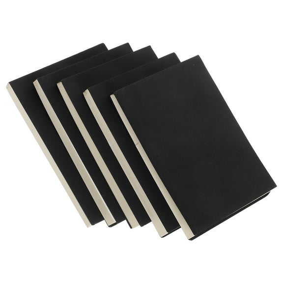 5 Pcs Blank Scratch Paper Notebook Notepad Pocket Square Men and Women Black