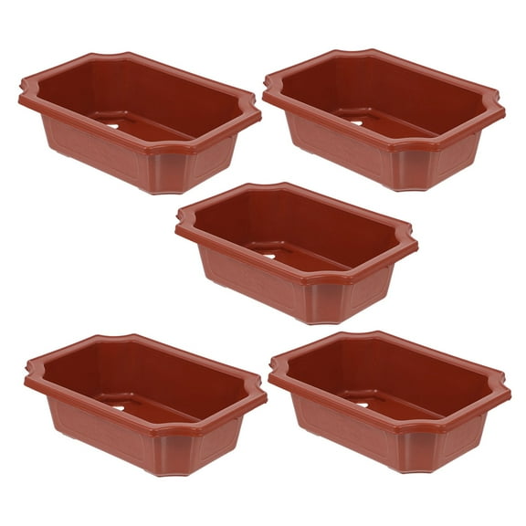 Set of 5 Bonsai Pots for Indoor Plants, Garden Windowsill , Small Decorative Plant Containers