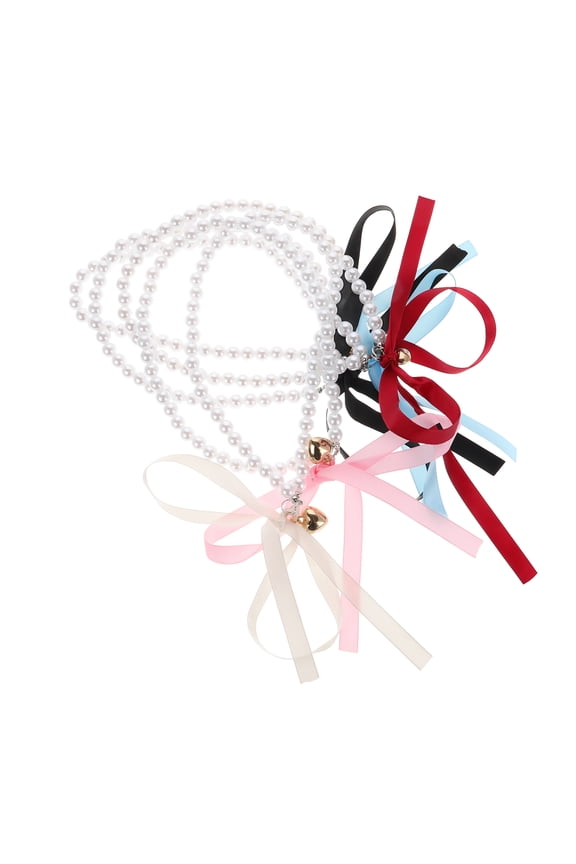 5 Pcs Bow Necklace Pearls Necklace Bows Necklace Stylish Necklace Women Clavicle Chain Necklace Miss