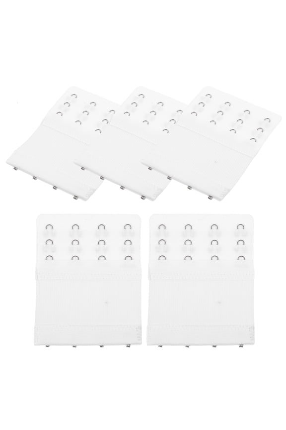 5Pcs Bra Strap Extension Hook White Underwear Buckle Hook for Replacement Flexible and Practical