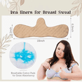 thumbnail image 1 of 5 Pcs Bra Liners for Sweat, 80% Cotton and 20% Polyester Fiber, Reusable Washable Under Breast Sweat Absorber Pads, 1 of 8