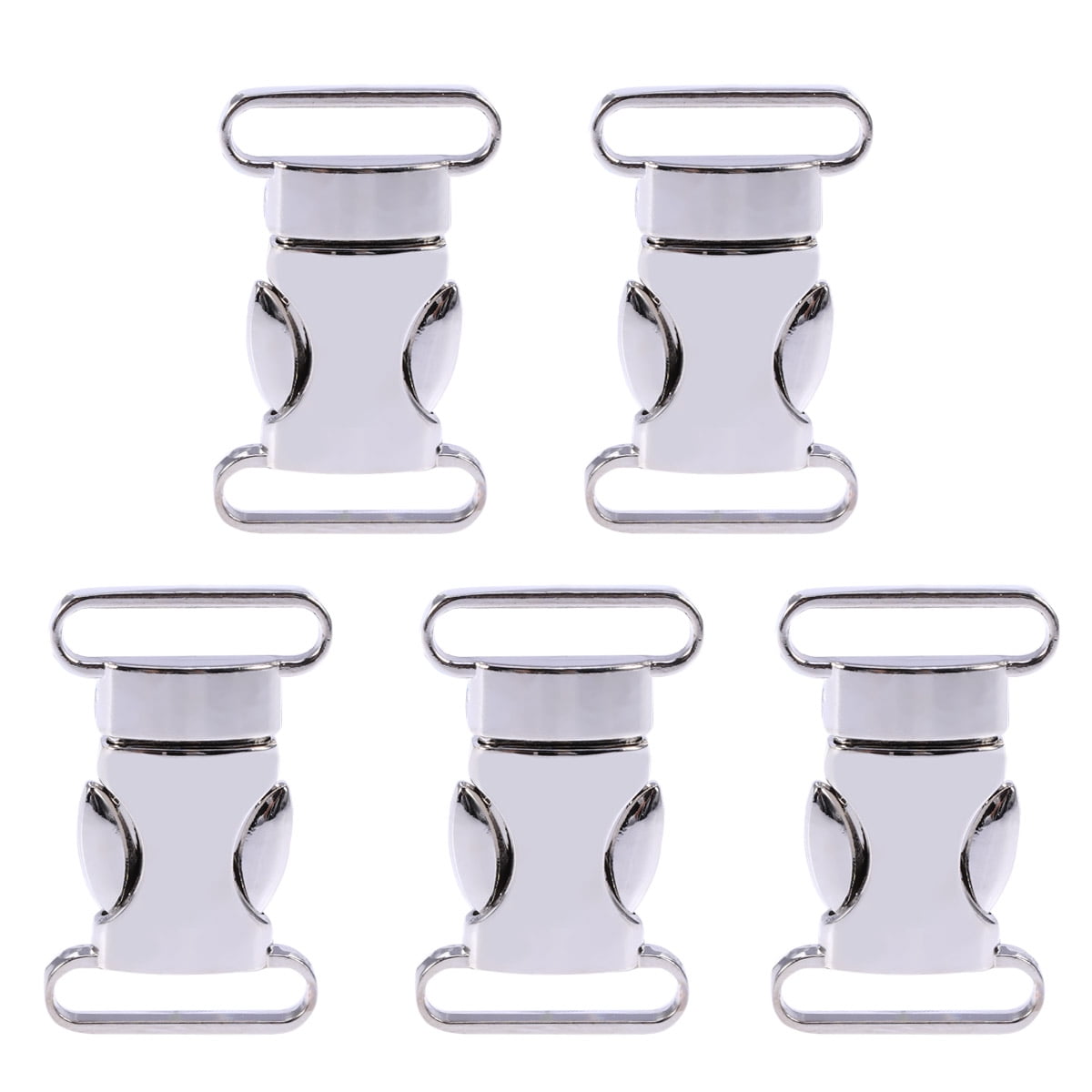 5 Pcs Buckle bing Silver Side Release Buckles Plastic Clips Suitcase
