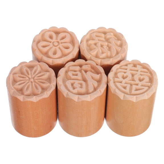 Hytrove Dessert Baking Stampers Assorted Color Bakers DIY Cake Making 5Pcs 2x1.4in