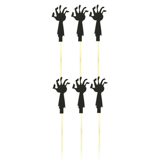 5 Pcs Cake Decoration Halloween Toppers Skeleton Hand Cupcake Decorations Toothpick Baby