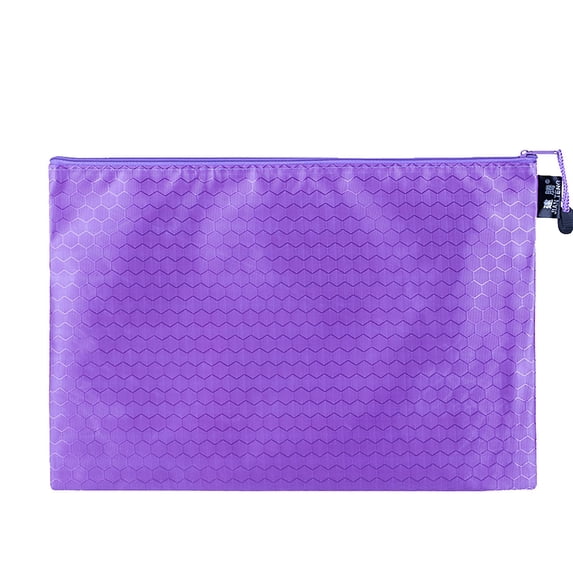 5 Pcs Canvas Zipper Pouch, 13.39X9.45 inch Texture Waterproof Document Pouch, Portable Paper Organizer Bag, Durable File Folder, Lightweight Office Paper Sorting Container, Document Holding Case