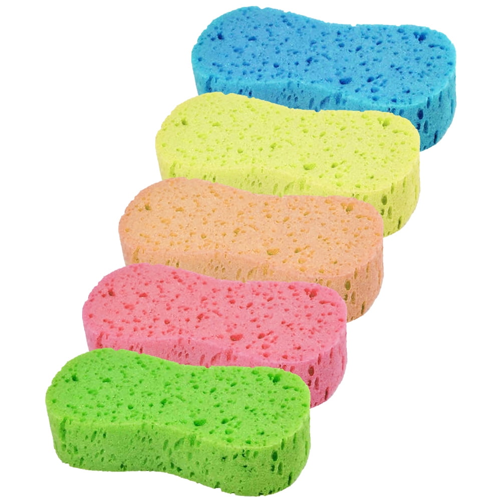 5 Pcs Car Wash Sponges Bone Design for Polishing Porous Car Wash