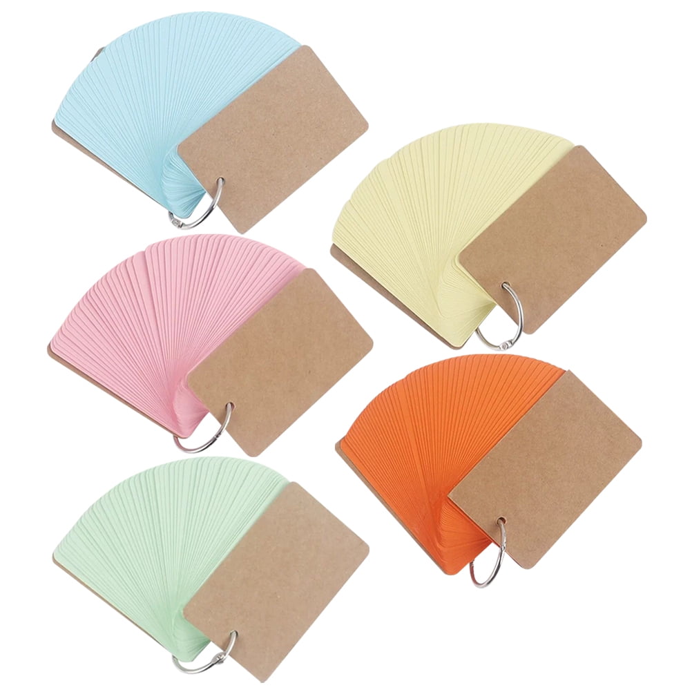 5 Pcs Card Loose-leaf Book Index Cards Flashcards with Binder Study Cards Cards Supplies Blank Index Note Cards Office