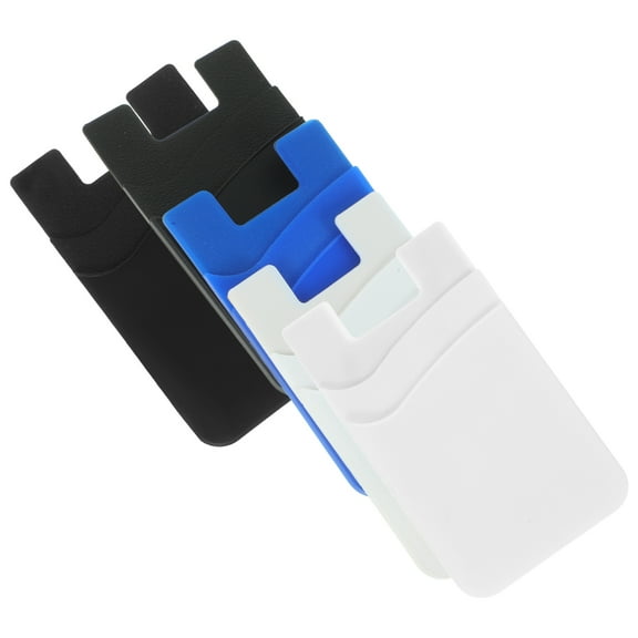 5 Pcs Card Sleeves Phone Wallet Stick Mobile Silicone Case Back Sticker -layer