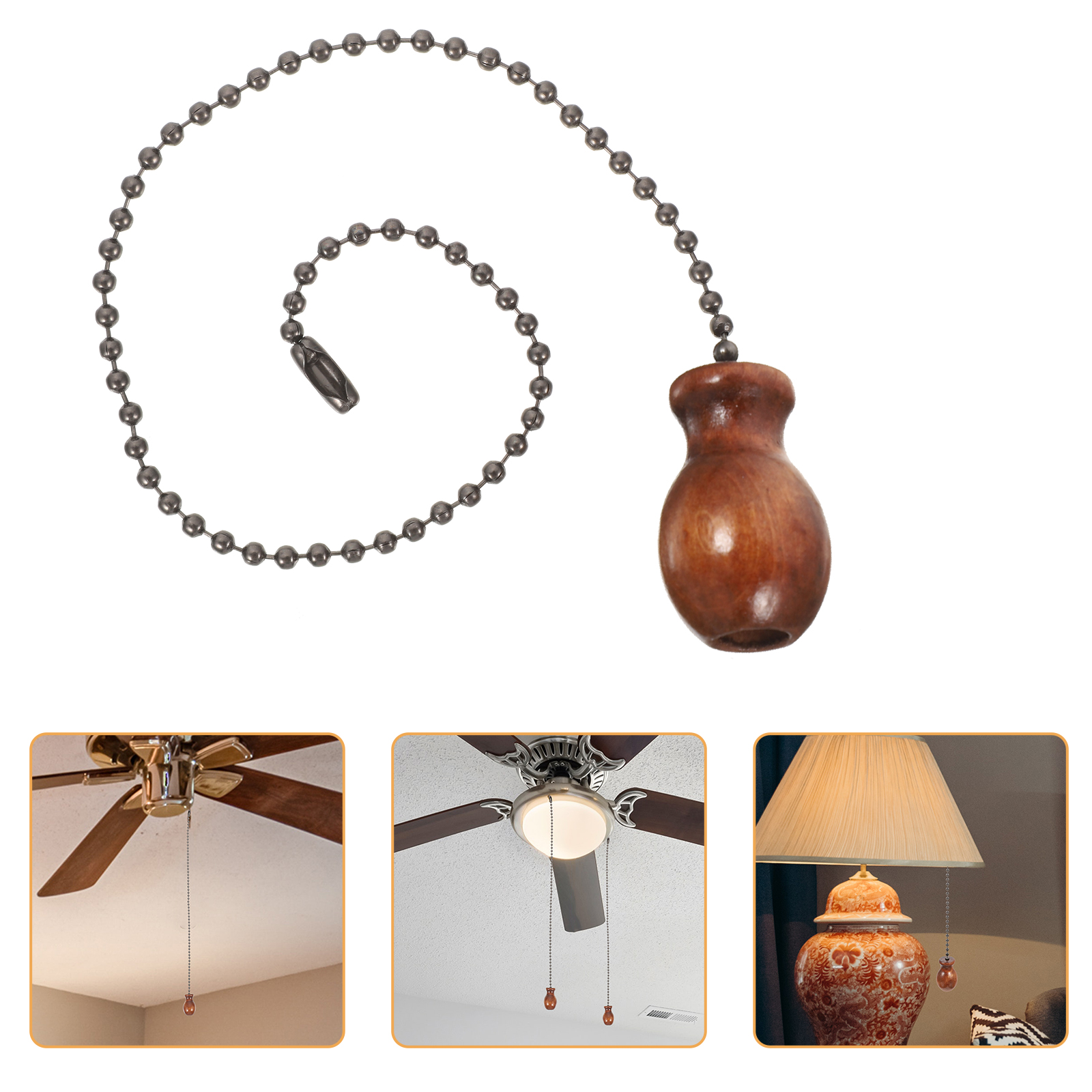 Gazebo Fan Decor Wooden Ceiling Fan Chain Pull Extension - Vintage ...