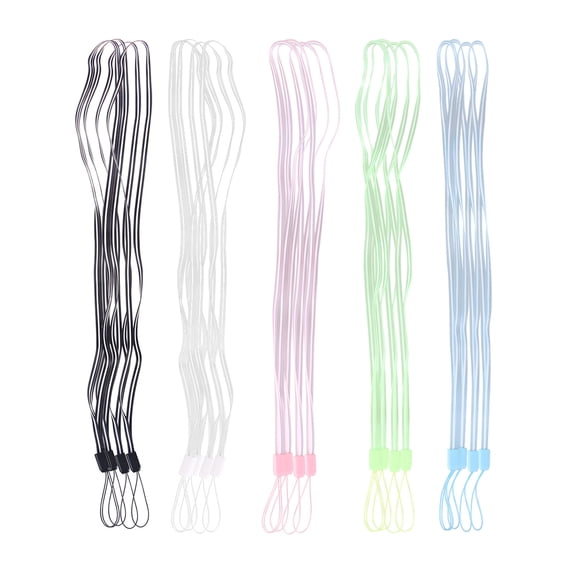 MIPCASE 5-Pack Black Lightweight Cell Phone Neck Straps for Hanging, Carrying Portable Devices Securely and Comfortably