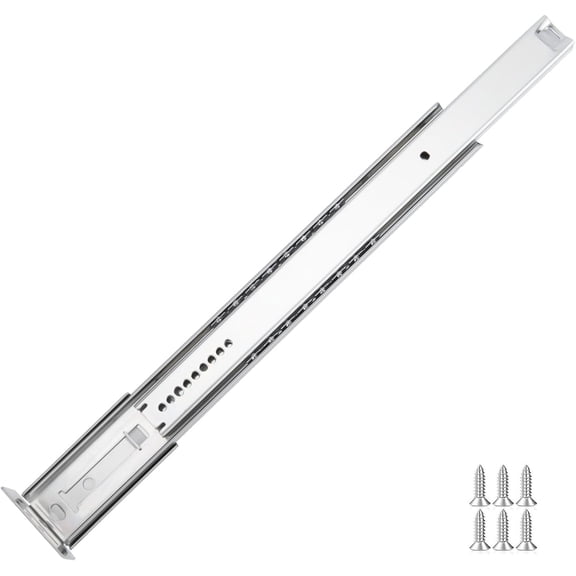 5 Pcs Center Mount Drawer Slides Bottom Mount for Cabinet and Dresser 18 Inch Heavy Duty Drawer Rails 12.35" Extension Glide Track