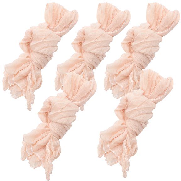 Houderco Elegant Table Cloth Decorative Tablecloth Beige Polyester 5Pcs 22.8X11.8In