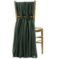 thumbnail image 1 of 5 Pcs, Chiffon Chair Sashes/Ties - Hunter Green for Wedding, Baby or Bridal Shower, Birthday Festivity and Themed Party, 1 of 1