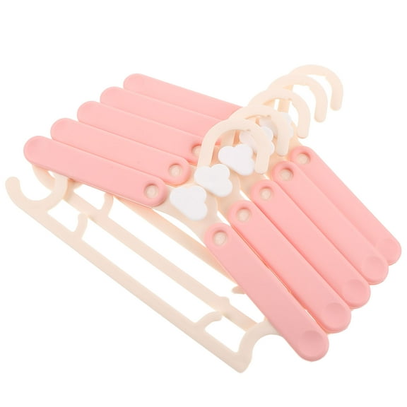 5 Pcs Children Hanger Label Clip Products Double-sided Clothes Hangers Newborn Pink