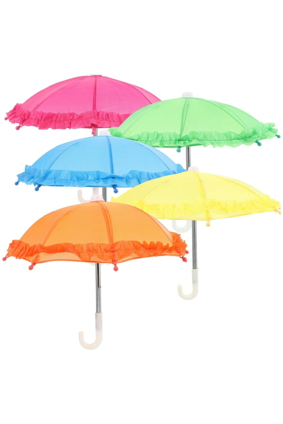 5 Pcs Childrens Toys Decor Christmas Wresth Favors Kids Safe Small Lace Umbrella Simulated Mini