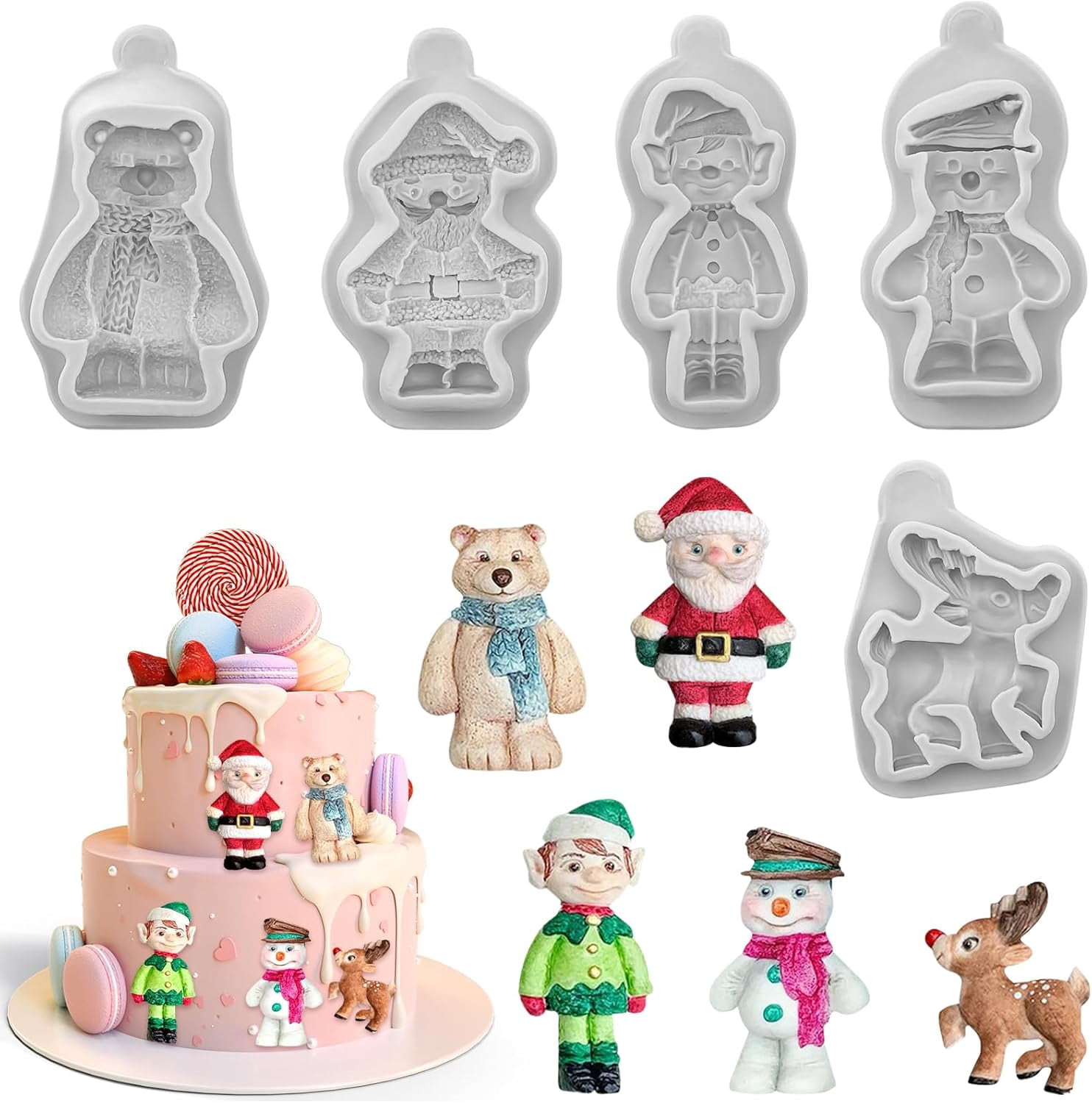 3D Face Silicone Clay Mold - DIY Cake Fondant, Resin, Chocolate & Candle Making