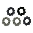 thumbnail image 1 of 5 Pcs Classic Wide Brim Hair Ropes Hair Scrunchies for Women for Girls Black Gray, 1 of 2