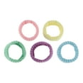 thumbnail image 1 of Unique Bargains 5 Pcs Classic Fashion Hair Ties Hair Scrunchies for Women for Girls Yellow, Pink, Green, Purple, Blue, 1 of 3