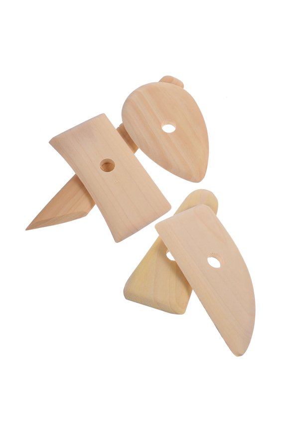 Clay Sculpting Tools Set, Beige Wood Handles, Design for Detailed Crafting and Furniture Modeling