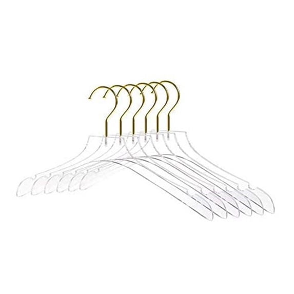 5 Pcs Clear Clothes Hangers with ,Hanger for Lady Kids Small