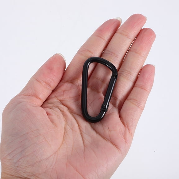 5 Pcs Carabiner Clips Key Fob Mountain Heavy Duty Small Climbing Buckle Metal Bottle Hanging