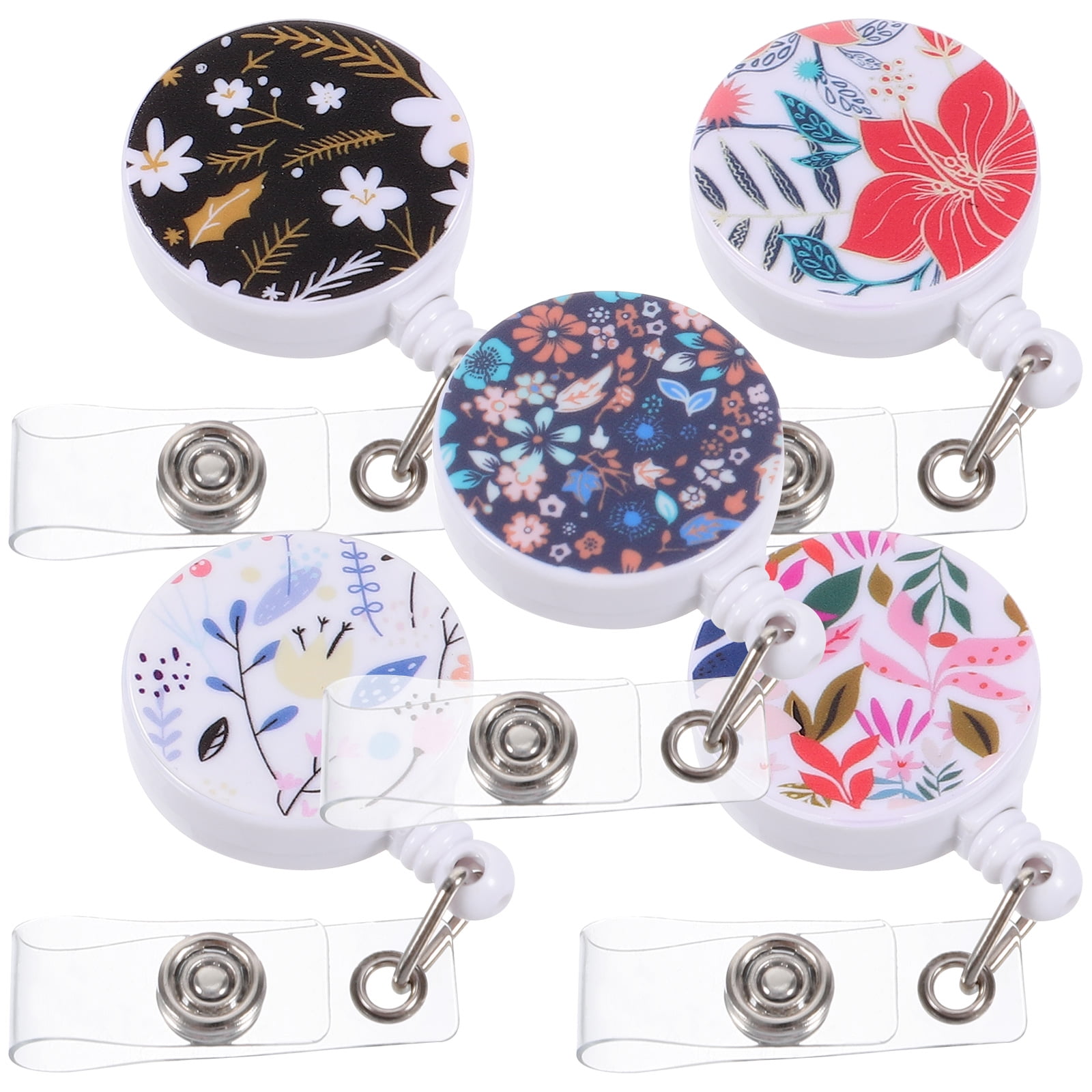 5 Pcs Clip for Id Badge Business Cards Holders Badge Clips Retractable Id Holder Id Card Holder