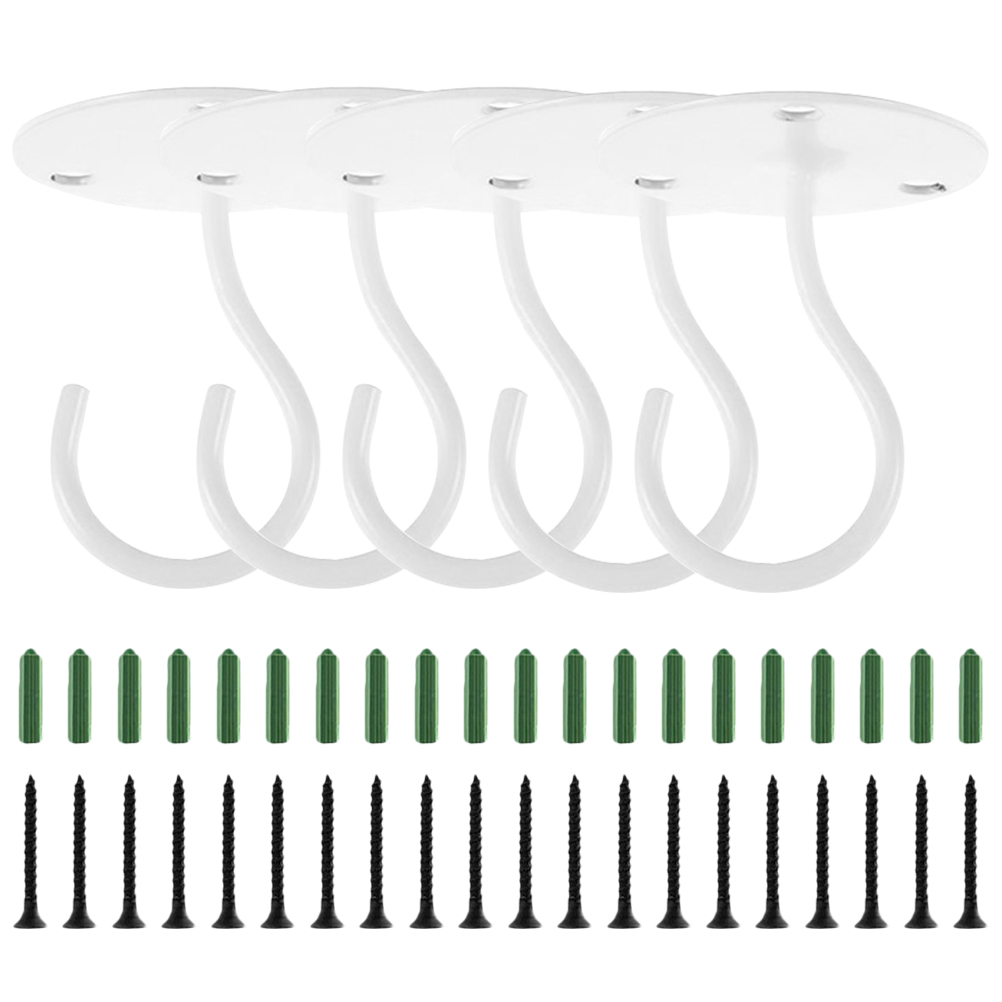 5 Pcs Clothes Hanger Heavy Duty Rack Planter for Outdoor Plants Hanging Hooks Ceiling Home