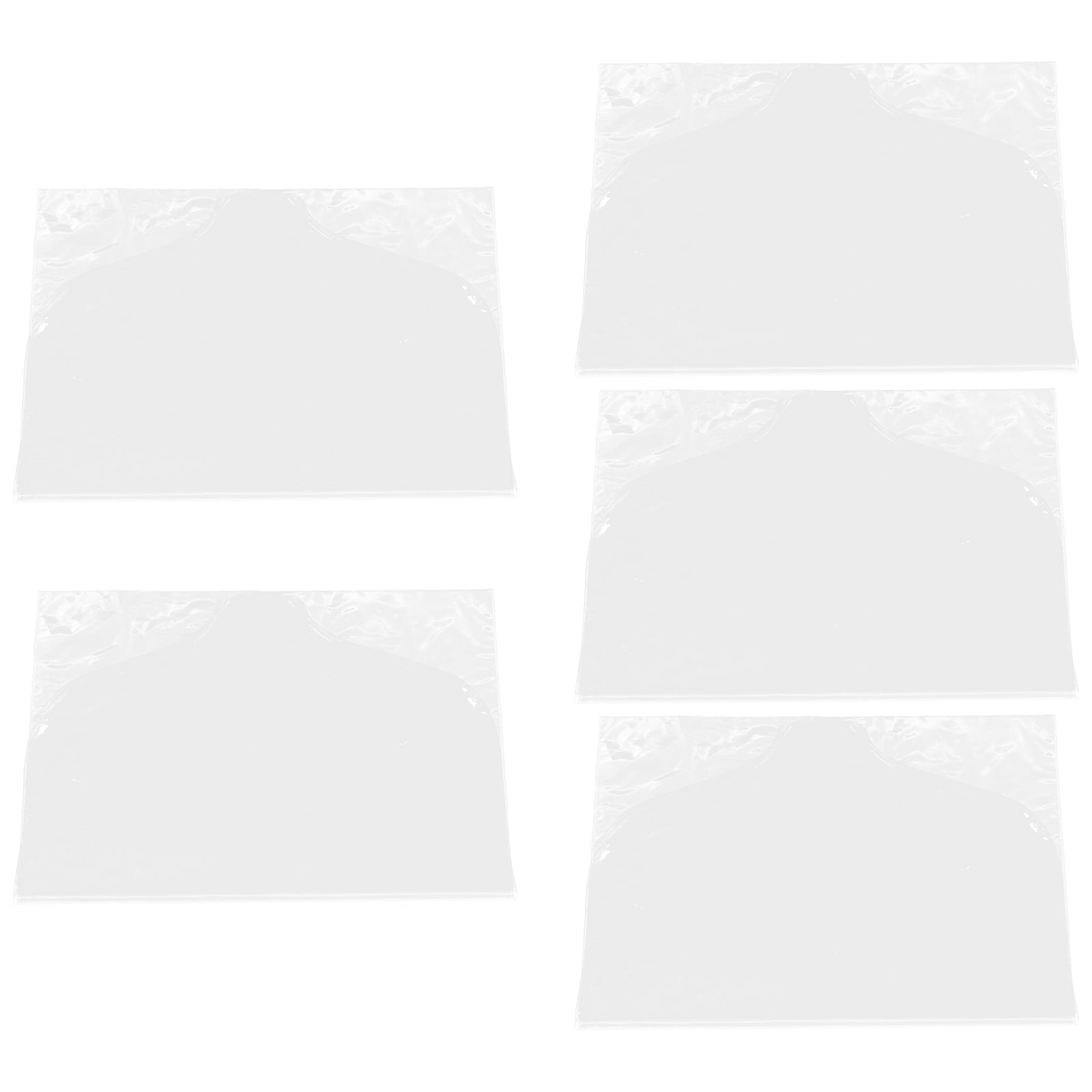 5 Pcs Clothing Dust Cover Coat Hangers Plastic Garment Bags Travel