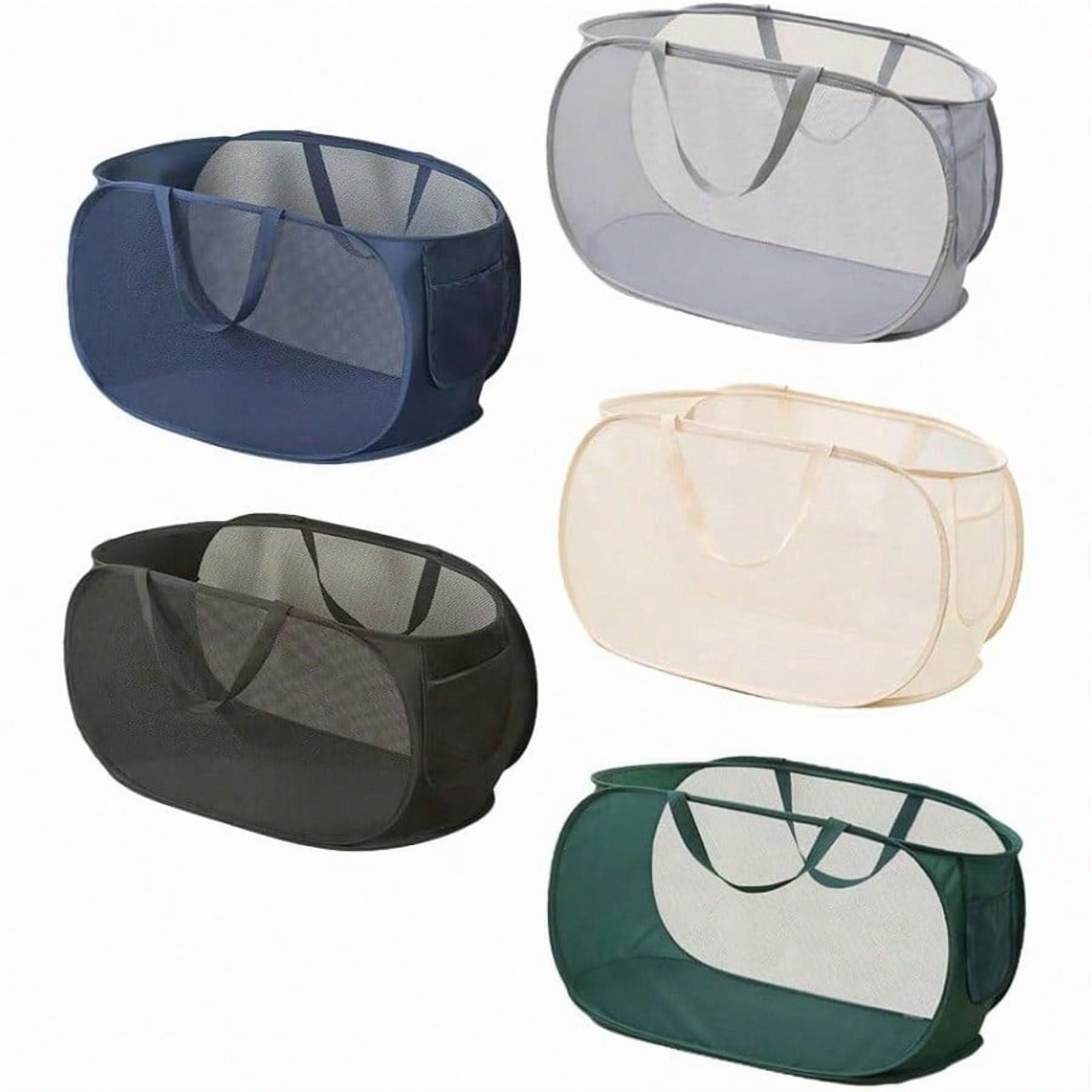 MX-5 Pcs Collapsible Laundry Baskets, Opening Laundry Hamper, Foldable Laundry Basket, Dirty Clothes Basket for Clothes & Laundry-Home Organization