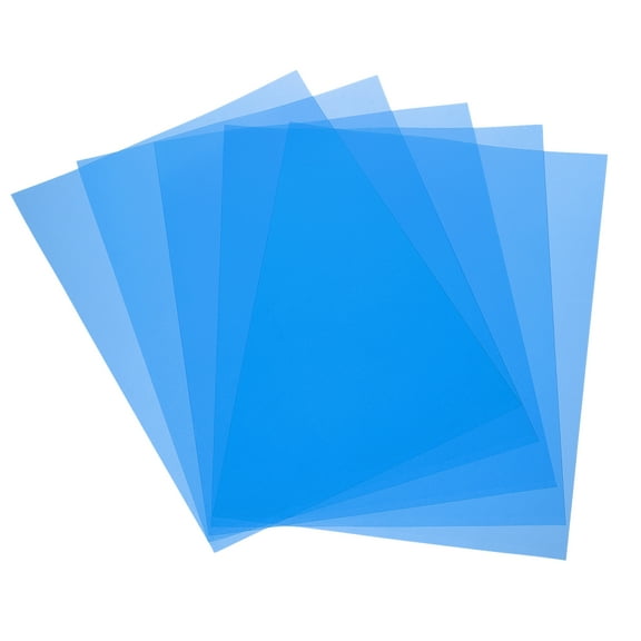 5 Pcs Color Correction Gel Light Filter Transparent Film 11.7 x 8.3 Inch, Blue