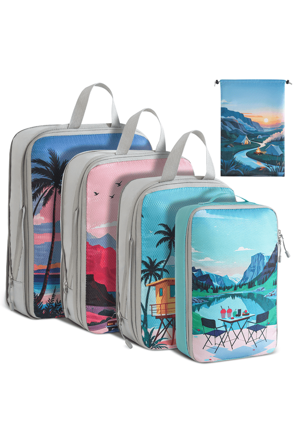 Packing Cubes for Travel, 5 Pieces Luggage Packing Organizers for Suitcase, Travel Essentials for Organizing Clothes