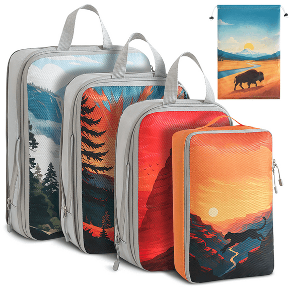 Packing Cubes for Travel, 5 Pieces Luggage Packing Organizers for Suitcase, Travel Essentials for Organizing Clothes