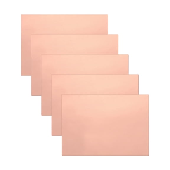 5 Pcs Copper Foil Tape Conductive Adhesive, 7"(175mm) Width x 10"(250mm) Length, 0.05mm Thickness, Slug Shielding Barrier for Slug Stained Glass Guitars Soldering Garden