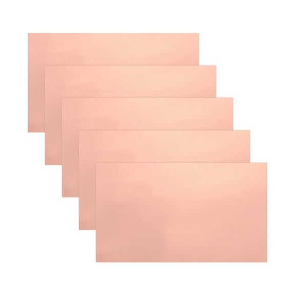 5 Pcs Copper Foil Tape Conductive Adhesive, 7"(175mm) Width x 12"(300mm) Length, 0.05mm Thickness, Slug Shielding Barrier for Slug Stained Glass Guitars Soldering Gardens