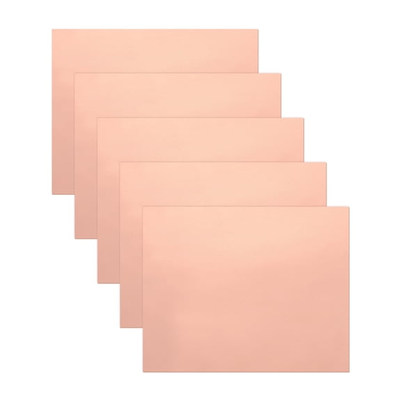 5 Pcs Copper Foil Tape Conductive Adhesive, 8"(200mm) Width x 10"(250mm) Length, 0.05mm Thickness, Slug Shielding Barrier for Slug Stained Glass Guitars Soldering Gardens