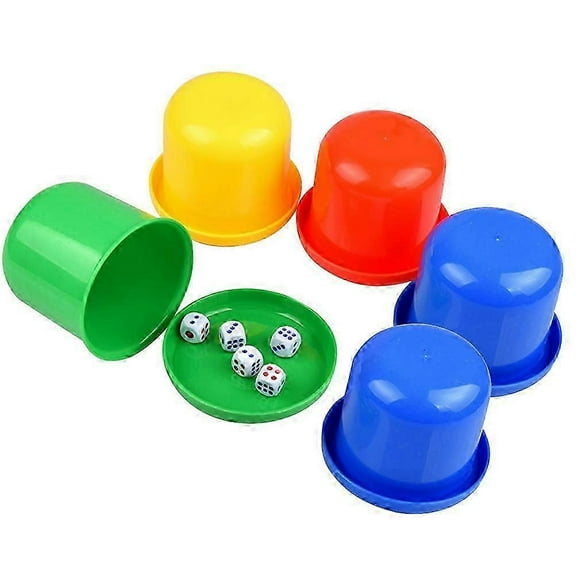 5 Pcs Cup Lid Bar Dice Set Dice Rolling Cup Bar Dice Cup Dice Shaker Cup Dice Party Favors Gift
