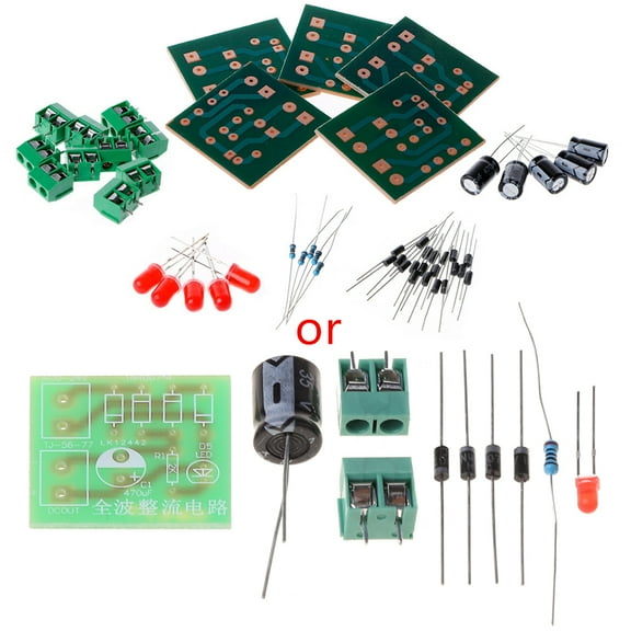 5 Pcs DIY Kit IN4007 Full Wave Rectifier Circuit AC To for DC Power Supply Conve