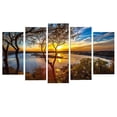 thumbnail image 1 of 5 Pcs DIY Sunset Scenery Combination Wall Stickers Home Decor Living Room Poster Self-adhesive Painting;5 Pcs DIY Sunset Scenery Wall Stickers Home Poster Self-adhesive Painting, 1 of 6