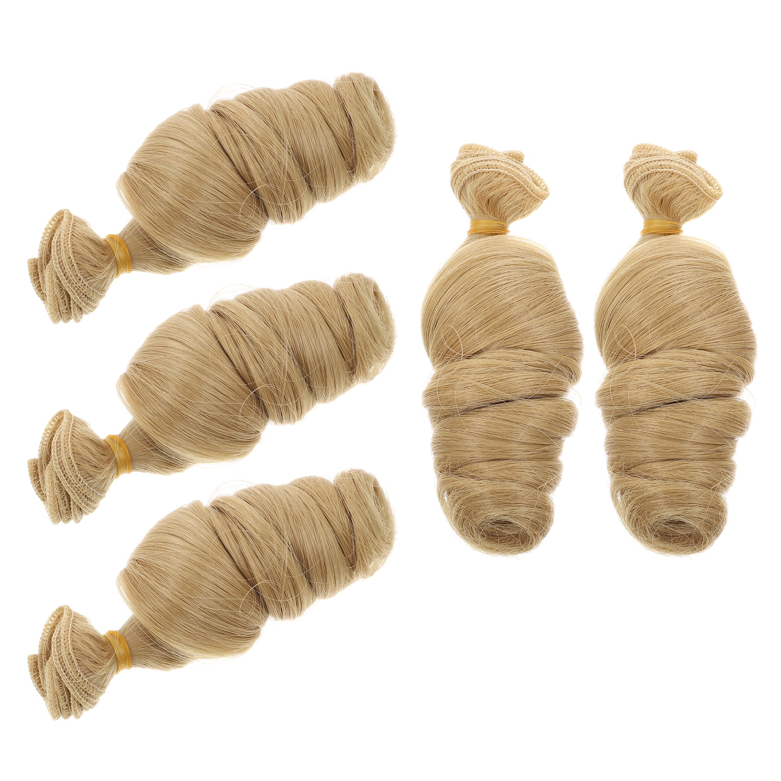 5 Pcs DIY Synthetic Hair Extensions Doll Wig Making Accessories Baby