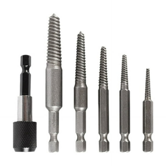 5 Pcs Damaged Extractor Drill Bit Set Hex Shank Bolt Screw Stud Tool ...
