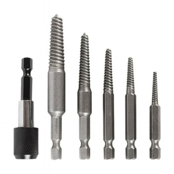 5 Pcs Damaged Extractor Drill Bit Set Hex Shank Bolt Screw Stud Tool Slide