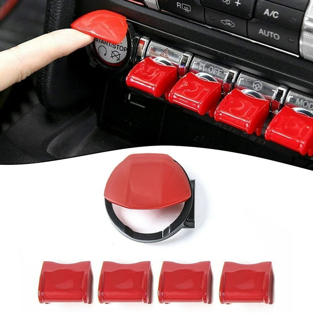 5 Pcs Dashboard Engine Start/Stop Button Switch Cover Trim For Ford for