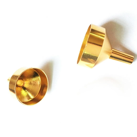 5 Pcs Decorative Bottle Funnels Essential Oil Perfume Mini Liquid Toothbrush Holders Suction Cup Funil Pack Small Metal